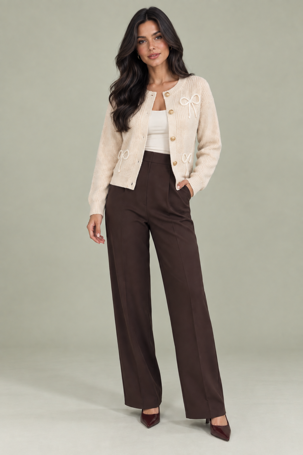 The Beckham Bow Cardigan