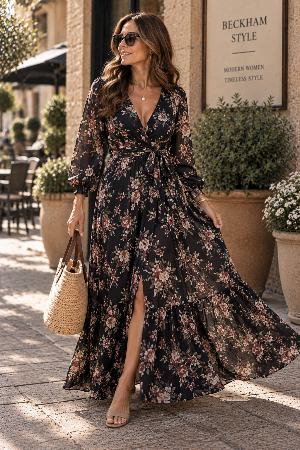 The Valencia Wrap Maxi Dress