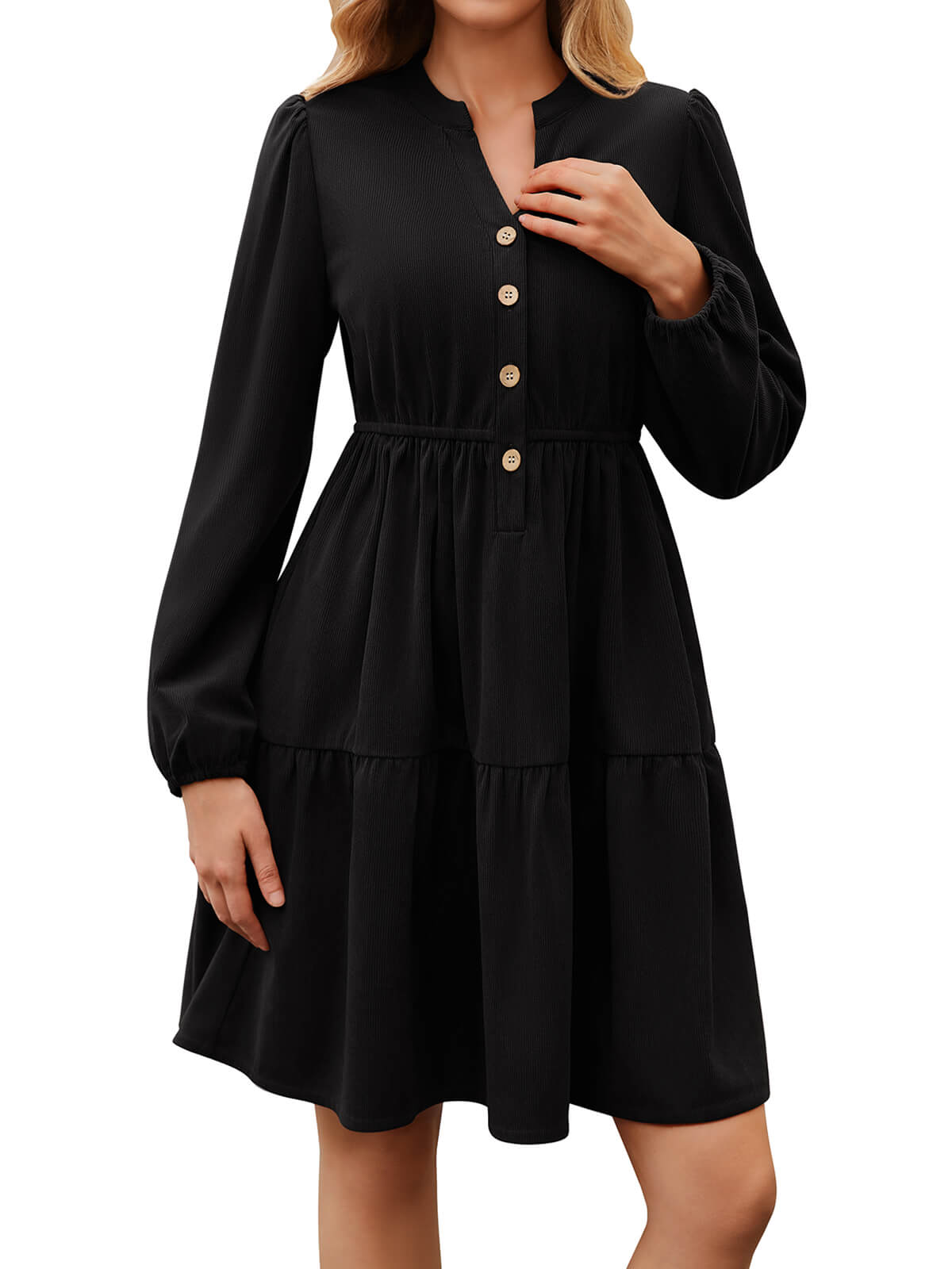 HEEKPEK Everyday V-Neck Corduroy Dress