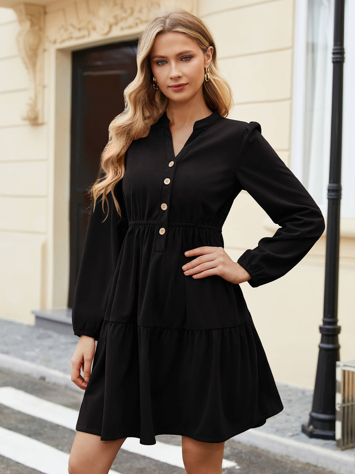 HEEKPEK Everyday V-Neck Corduroy Dress