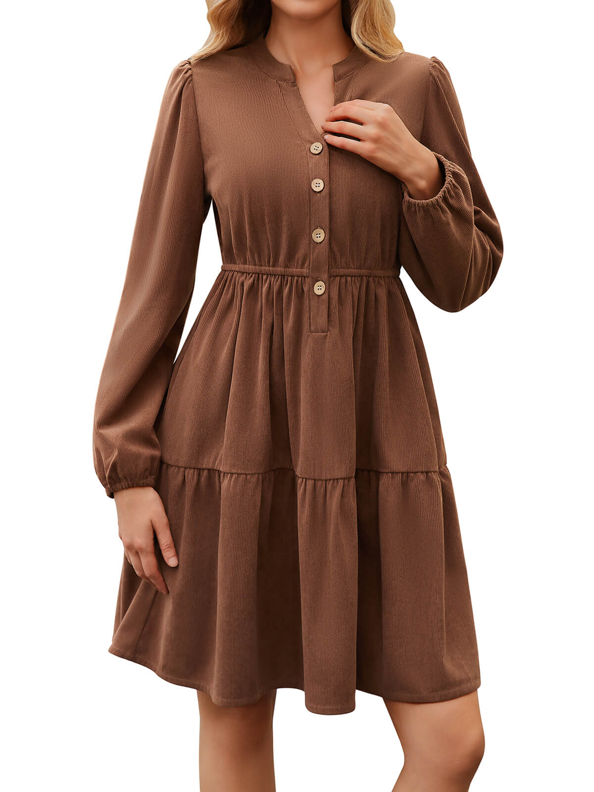 HEEKPEK Everyday V-Neck Corduroy Dress
