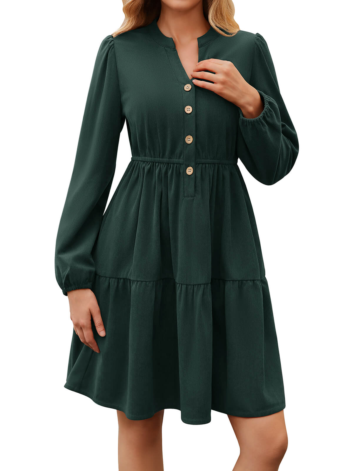 HEEKPEK Everyday V-Neck Corduroy Dress