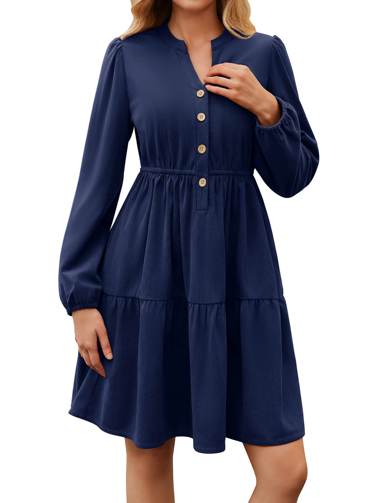 HEEKPEK Everyday V-Neck Corduroy Dress