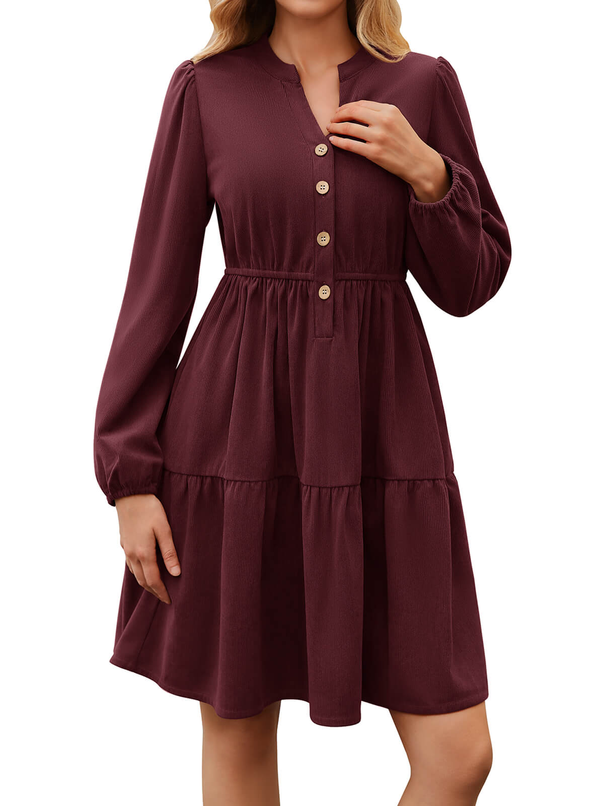 HEEKPEK Everyday V-Neck Corduroy Dress