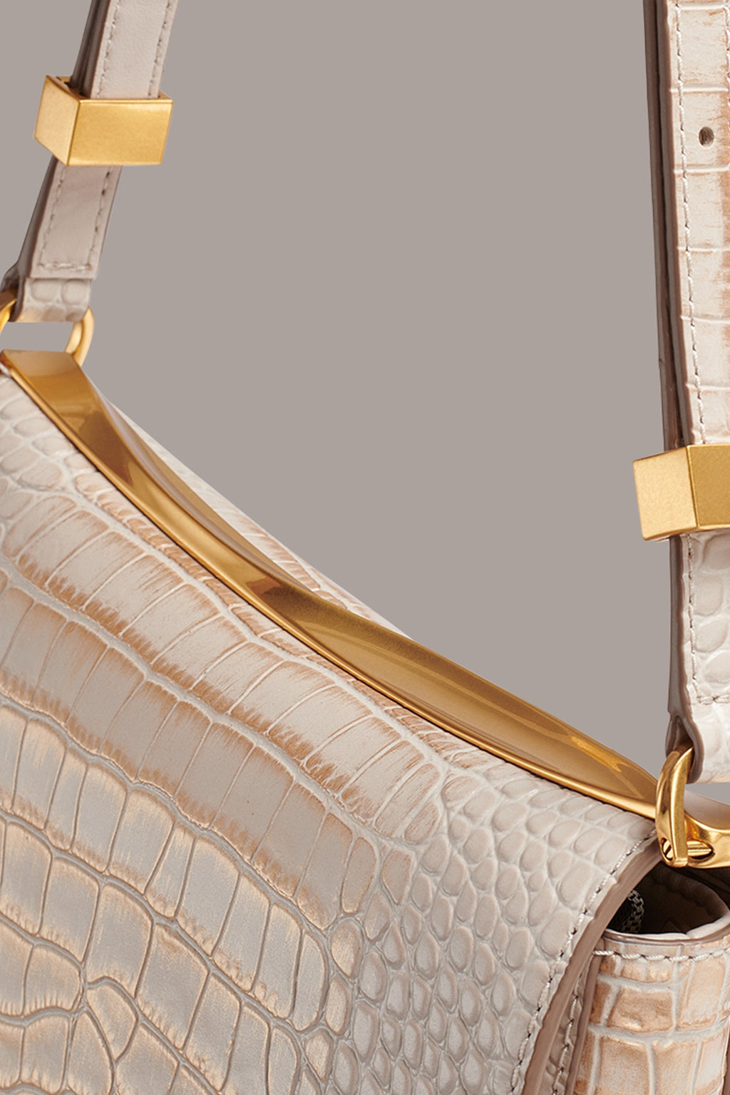 Aurelia Croc-Effect Shoulder Bag