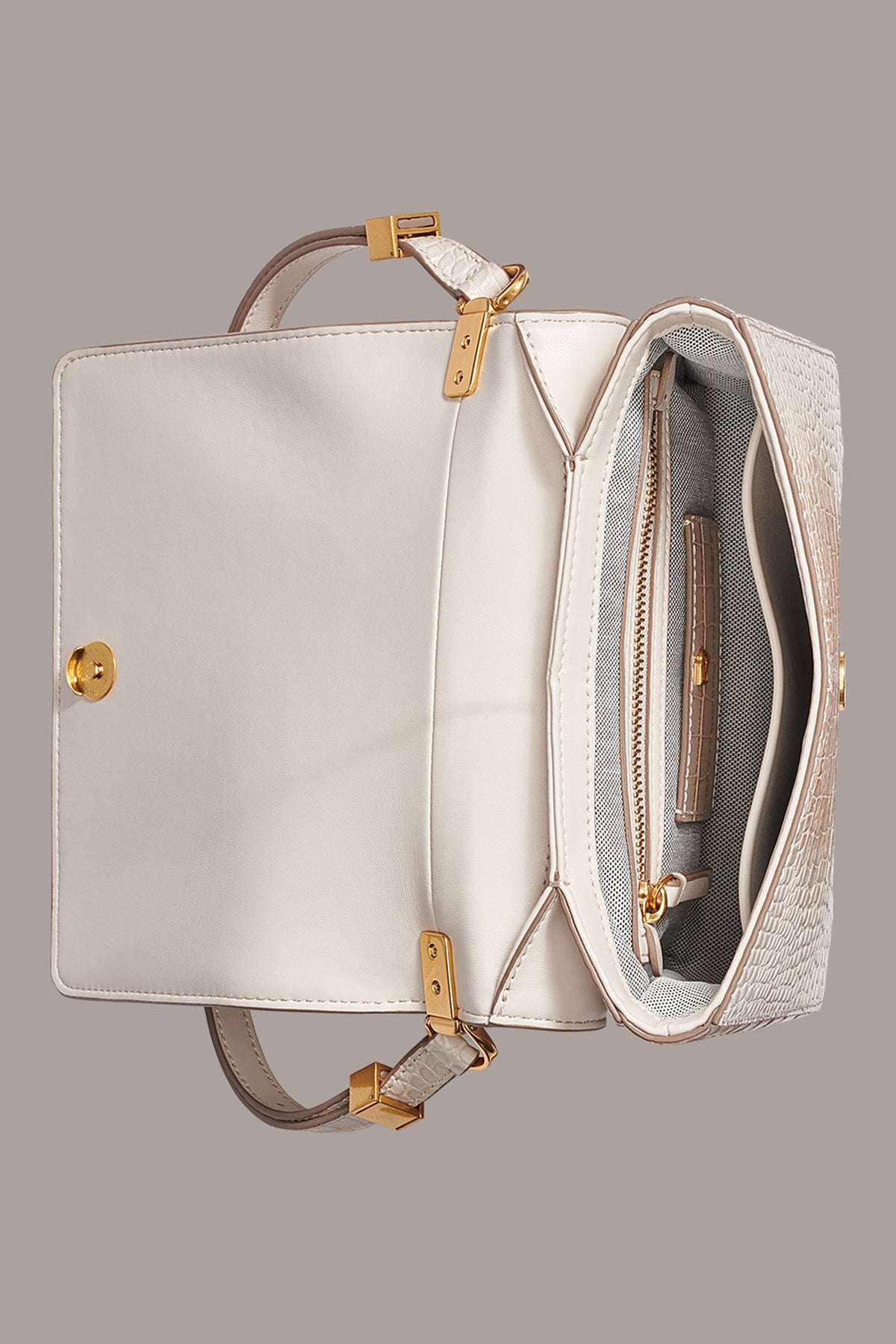 Aurelia Croc-Effect Shoulder Bag