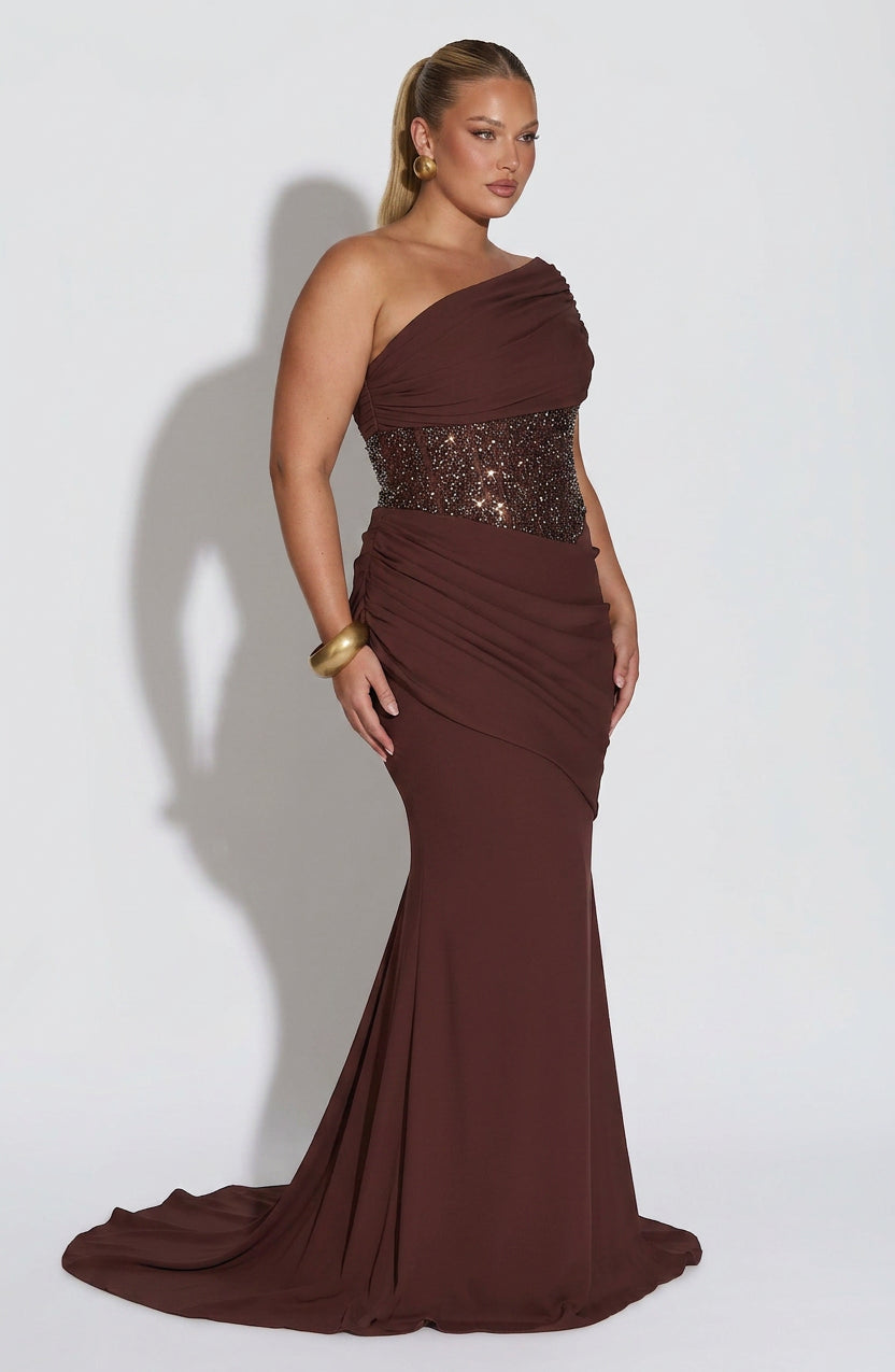Zaina Gown - Plum Brown
