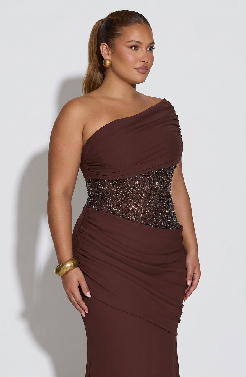 Zaina Gown - Plum Brown