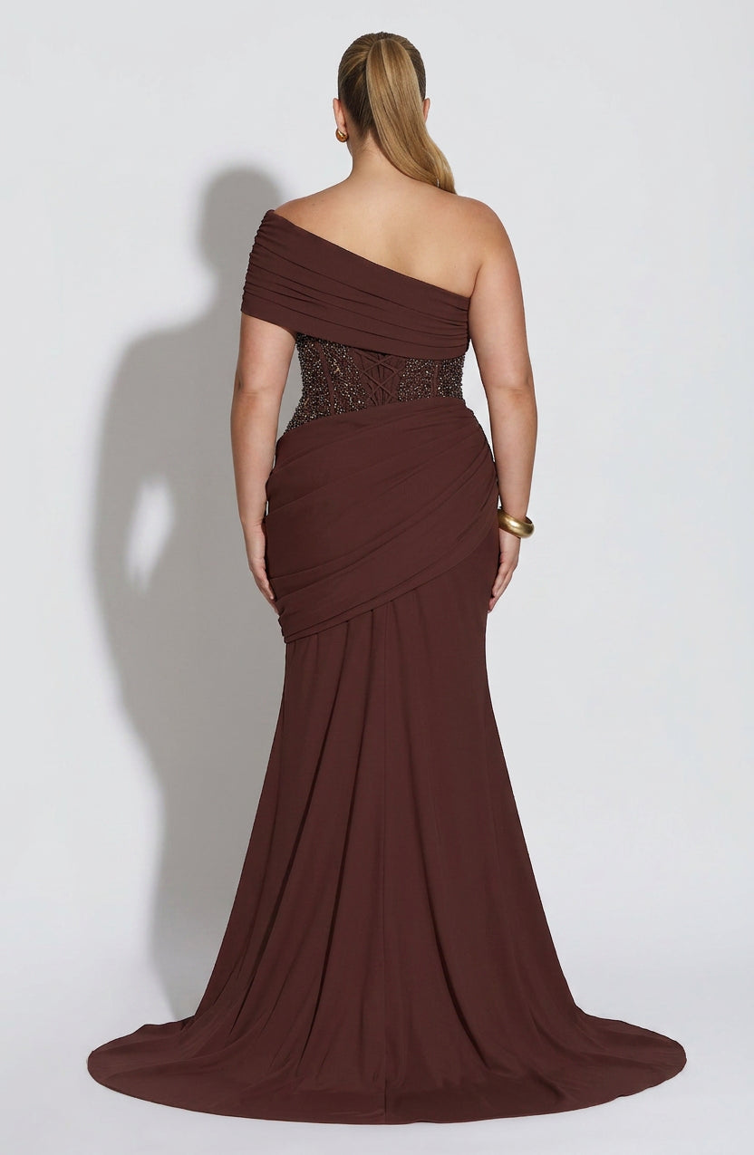 Zaina Gown - Plum Brown