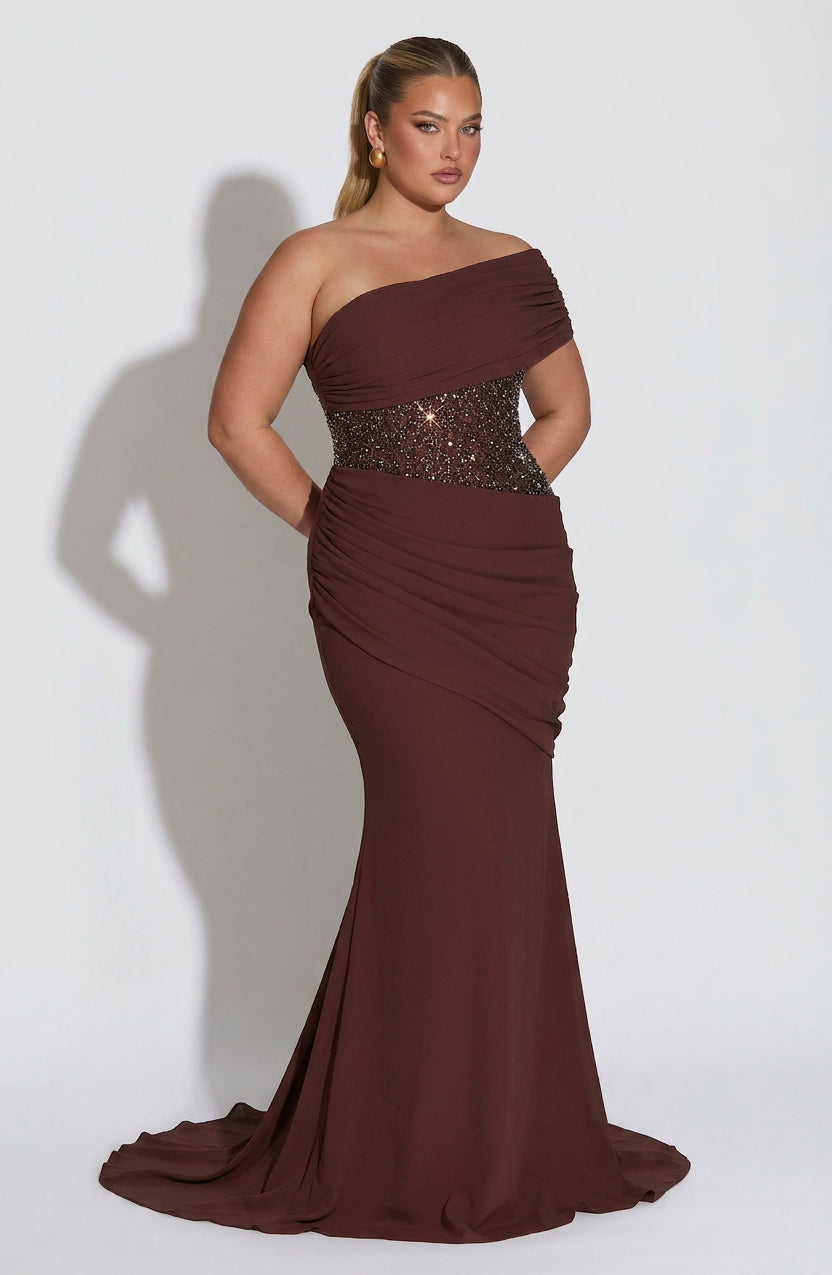 Zaina Gown - Plum Brown