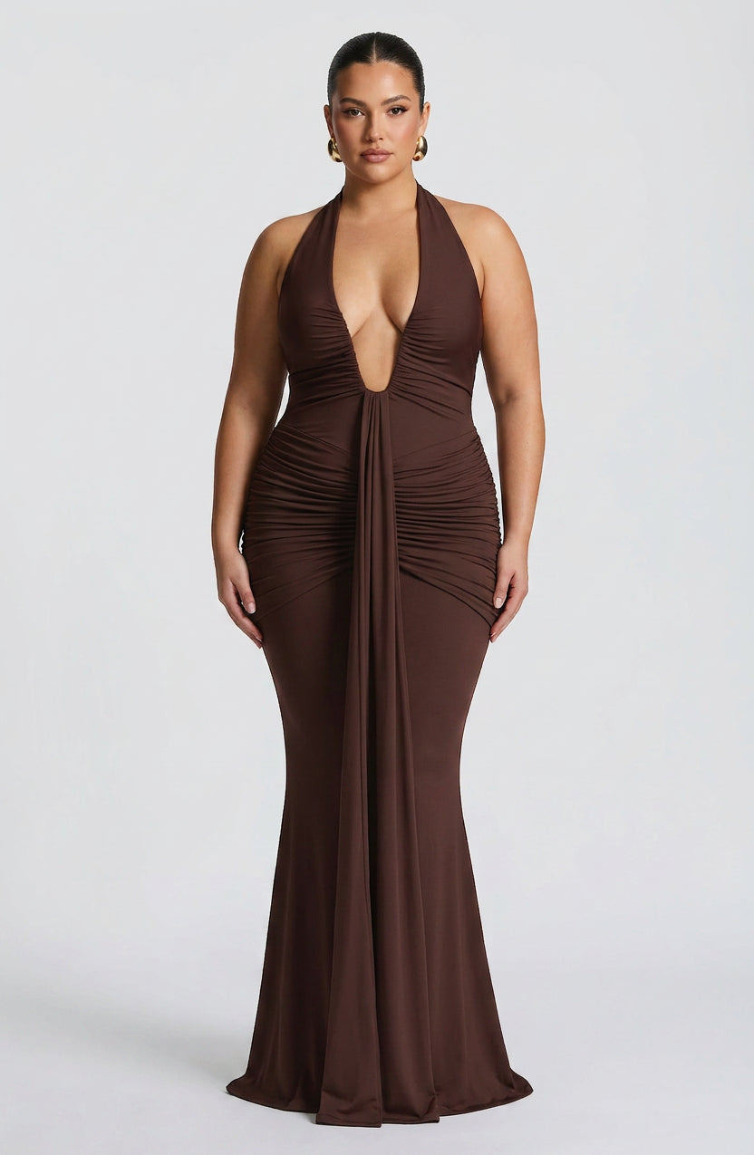 Birdie Maxi Dress - Plum Brown