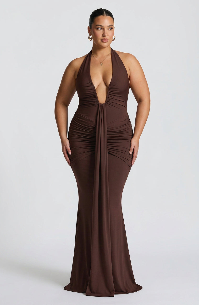 Birdie Maxi Dress - Plum Brown