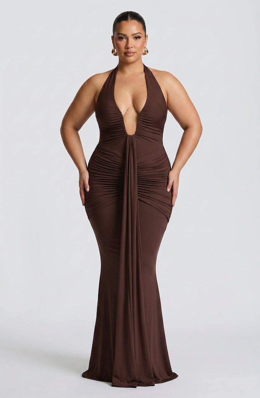 Birdie Maxi Dress - Plum Brown
