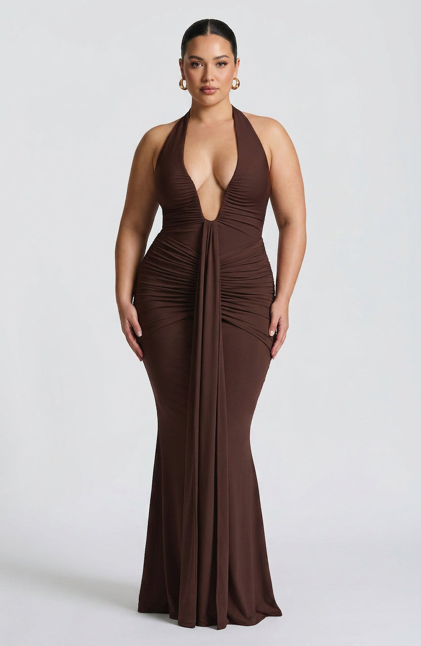 Birdie Maxi Dress - Plum Brown