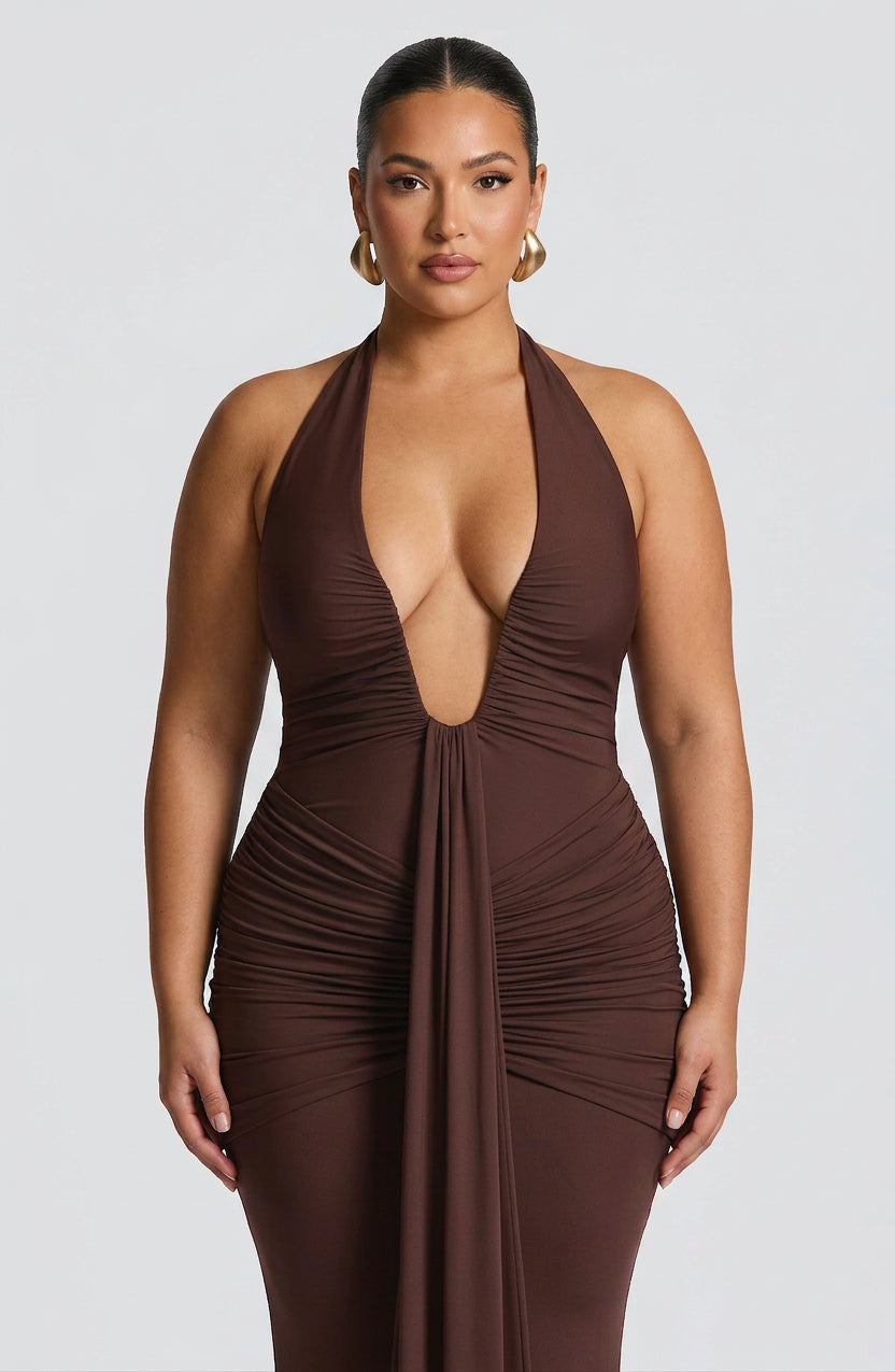 Birdie Maxi Dress - Plum Brown