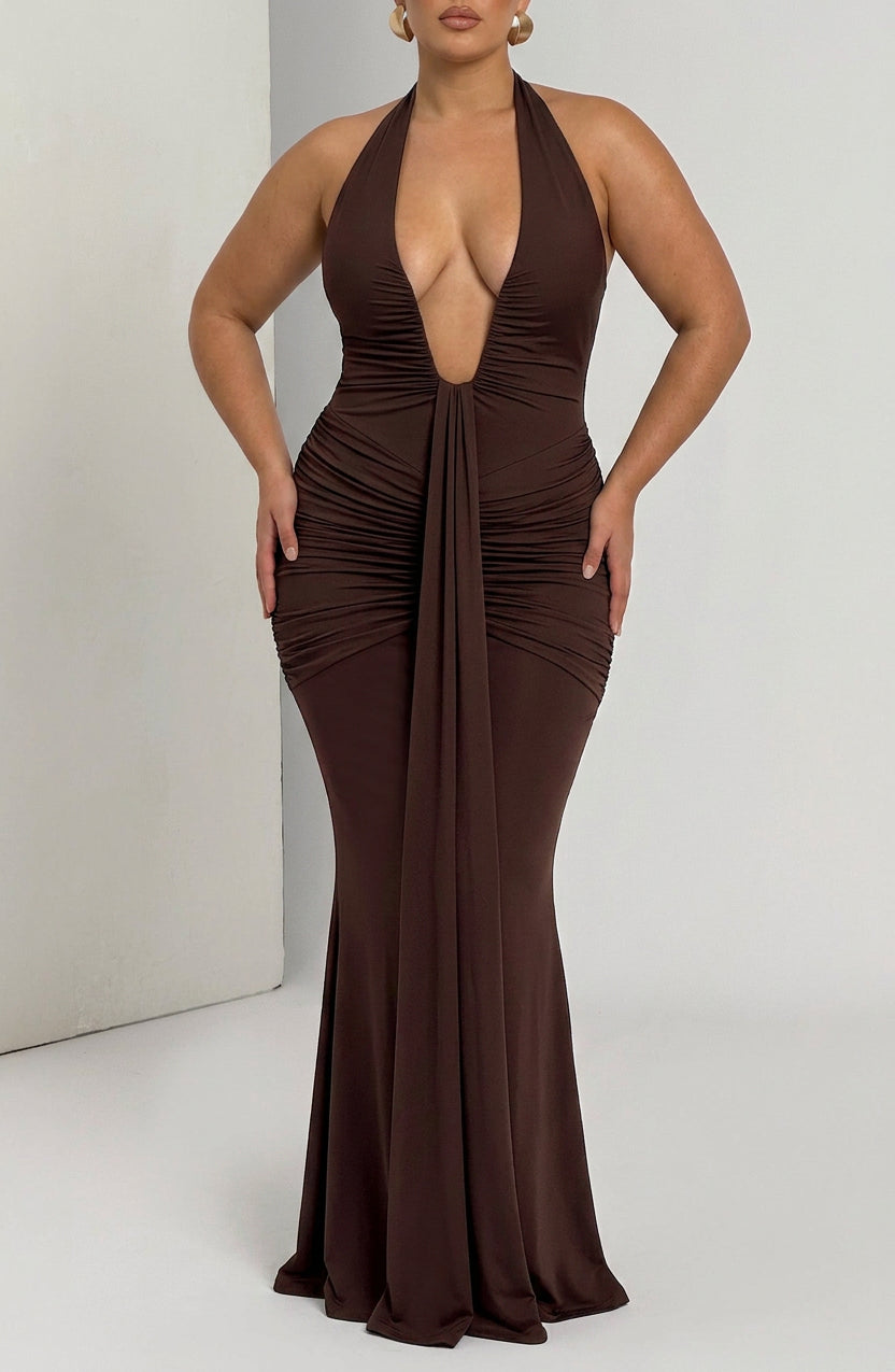 Birdie Maxi Dress - Plum Brown