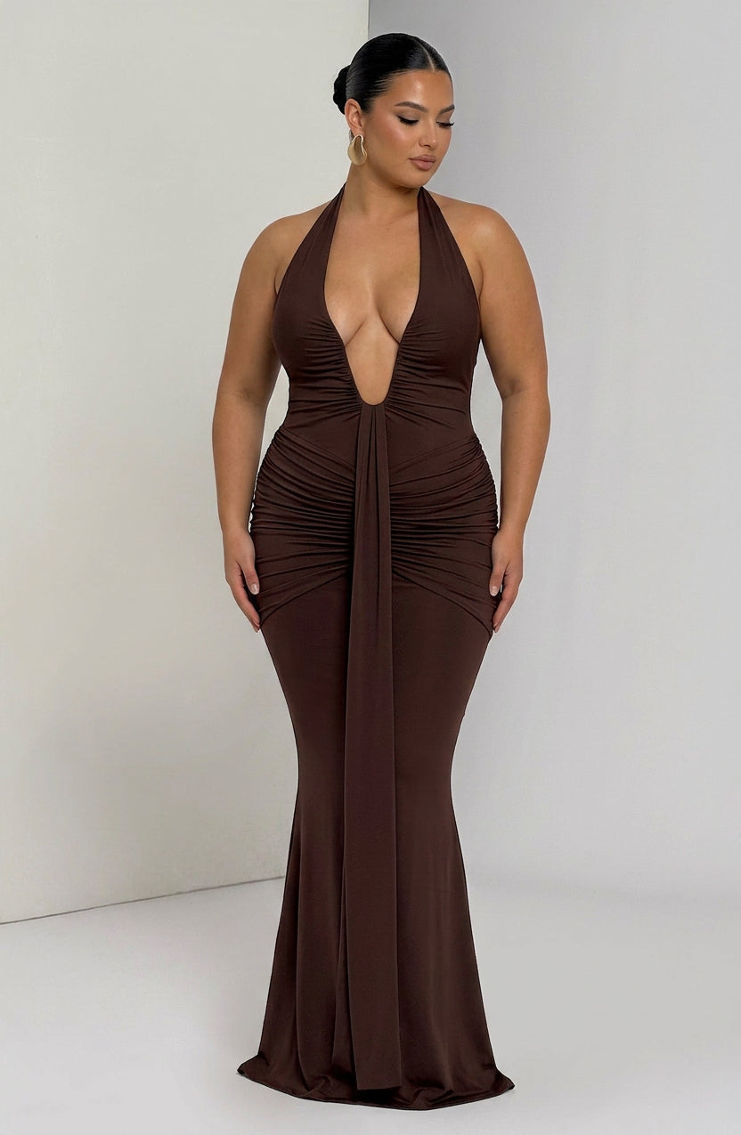 Birdie Maxi Dress - Plum Brown