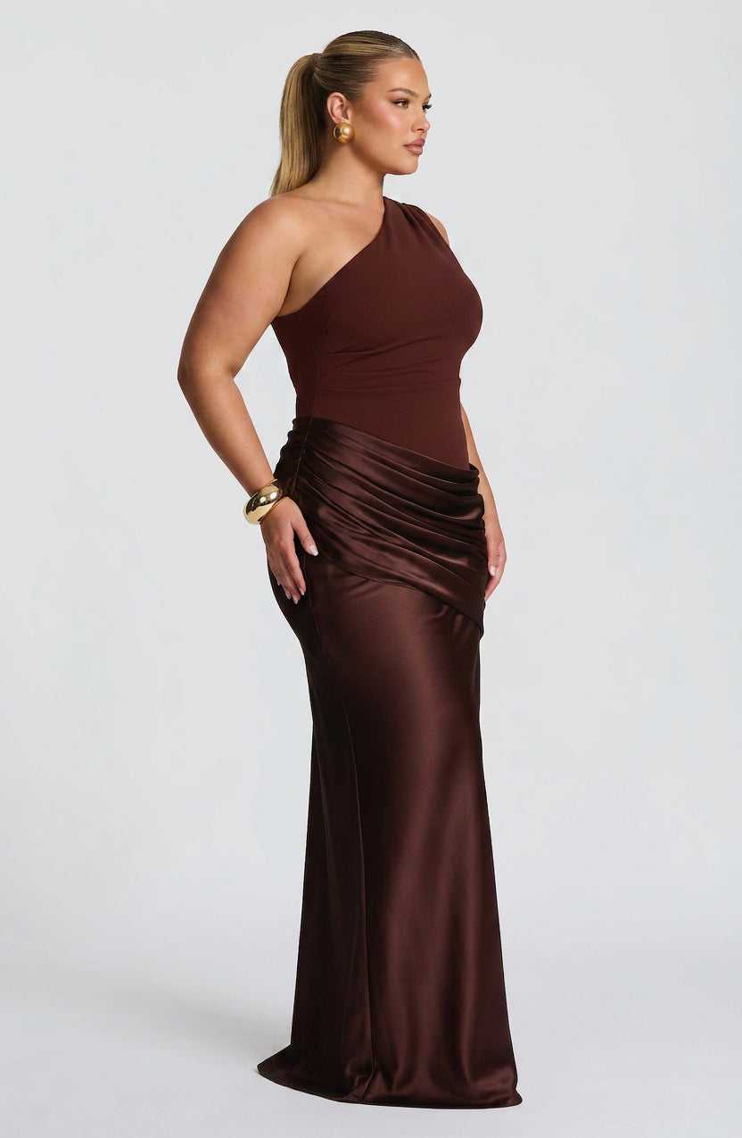 Yara Maxi Dress - Plum Brown