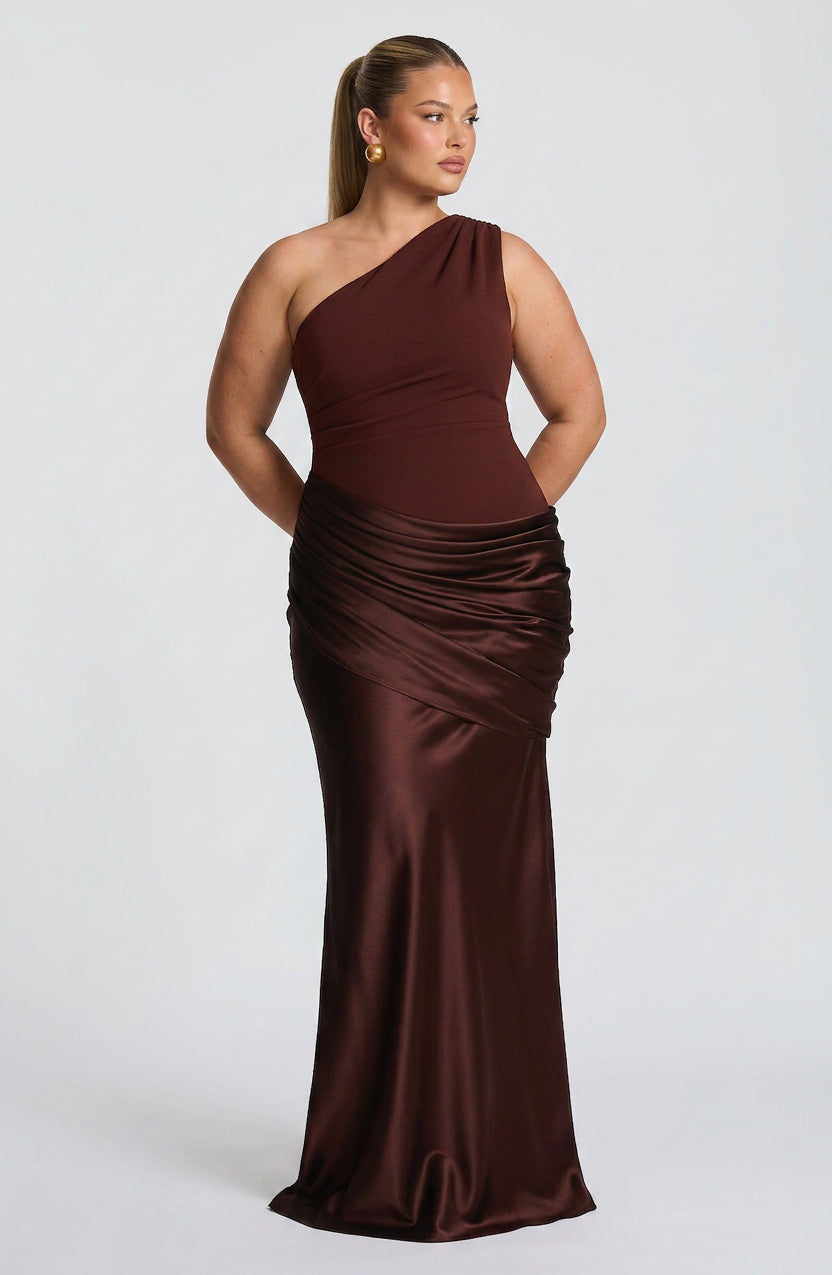 Yara Maxi Dress - Plum Brown