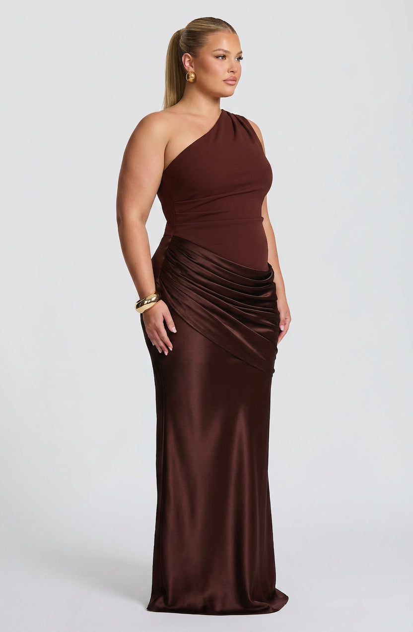 Yara Maxi Dress - Plum Brown