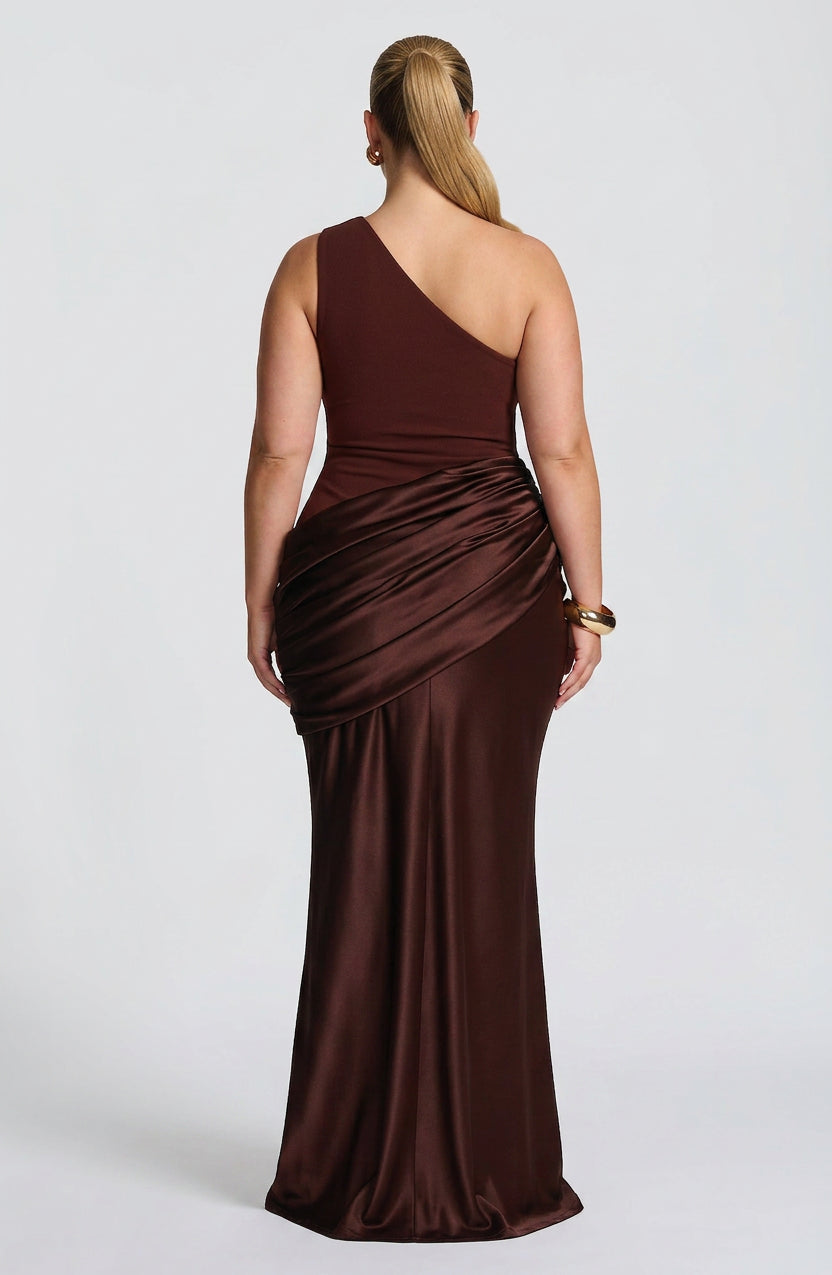 Yara Maxi Dress - Plum Brown