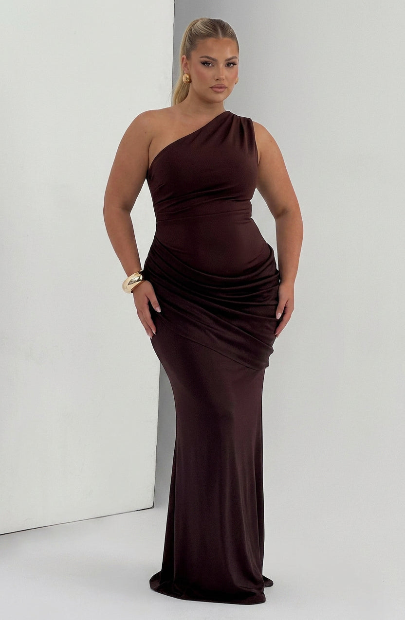 Yara Maxi Dress - Plum Brown