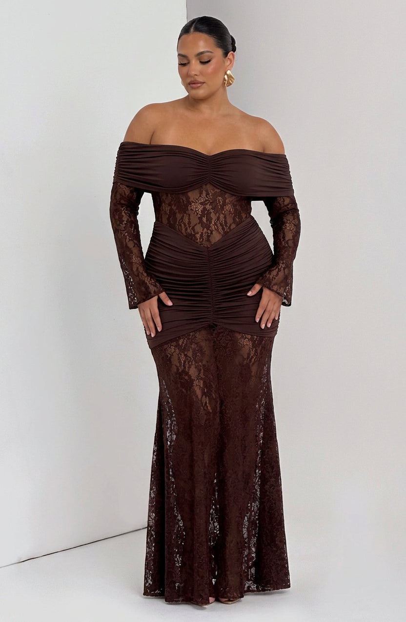 Mali Maxi Dress - Plum Brown