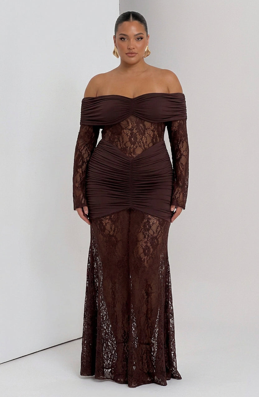 Mali Maxi Dress - Plum Brown
