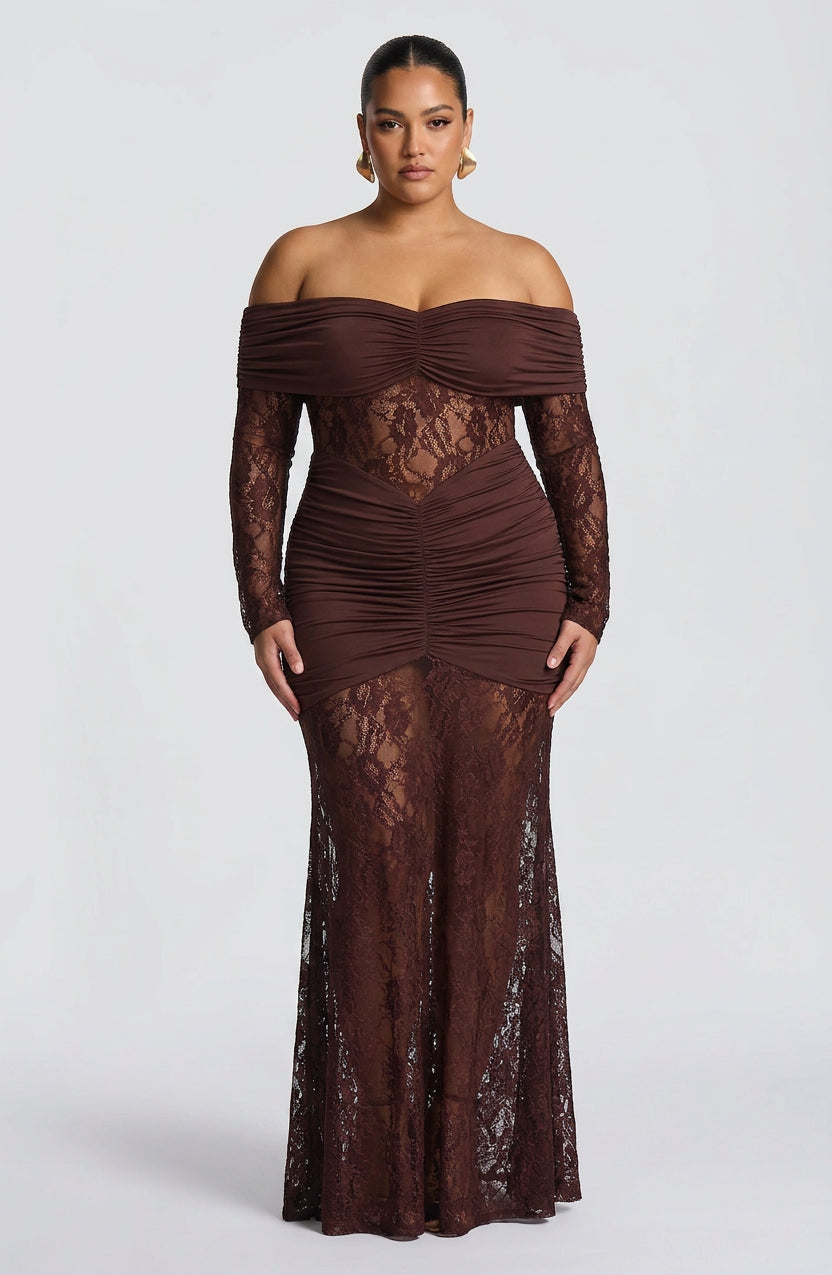 Mali Maxi Dress - Plum Brown
