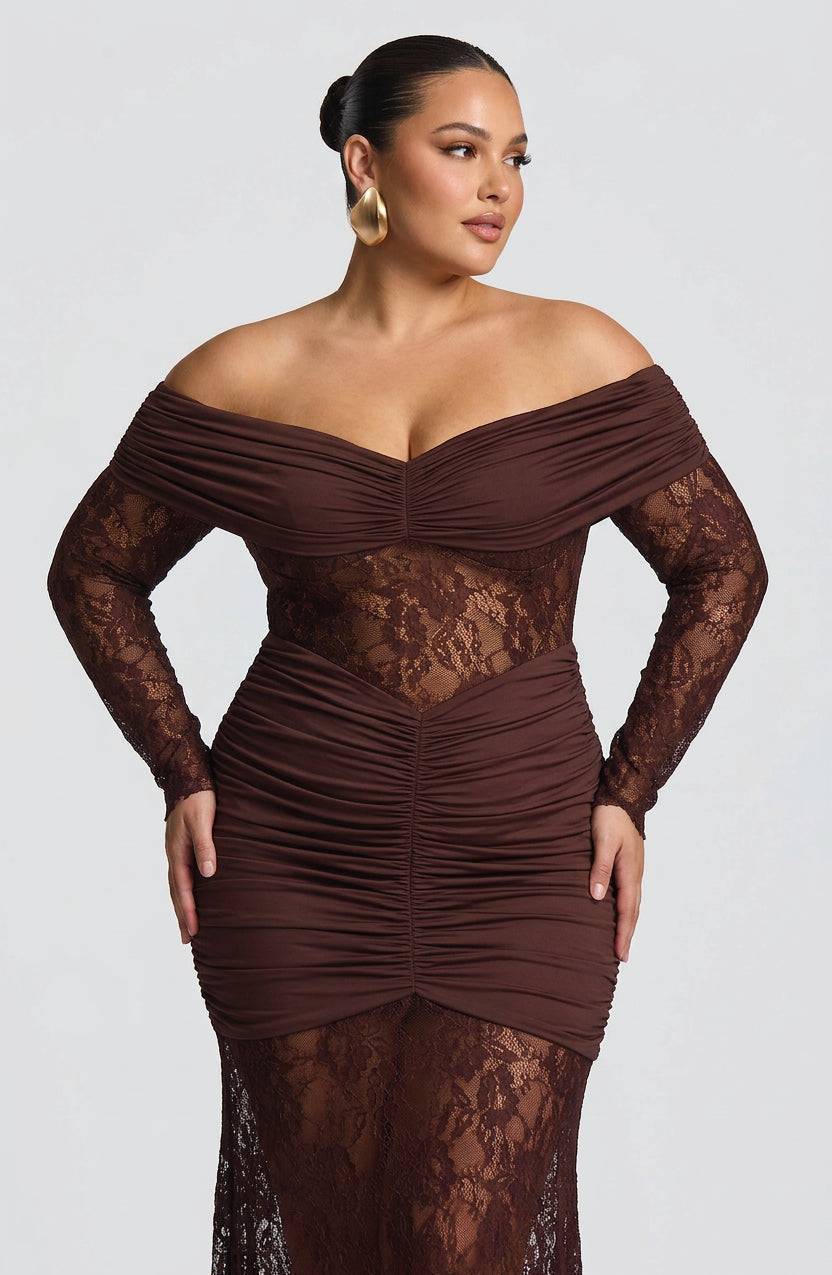 Mali Maxi Dress - Plum Brown